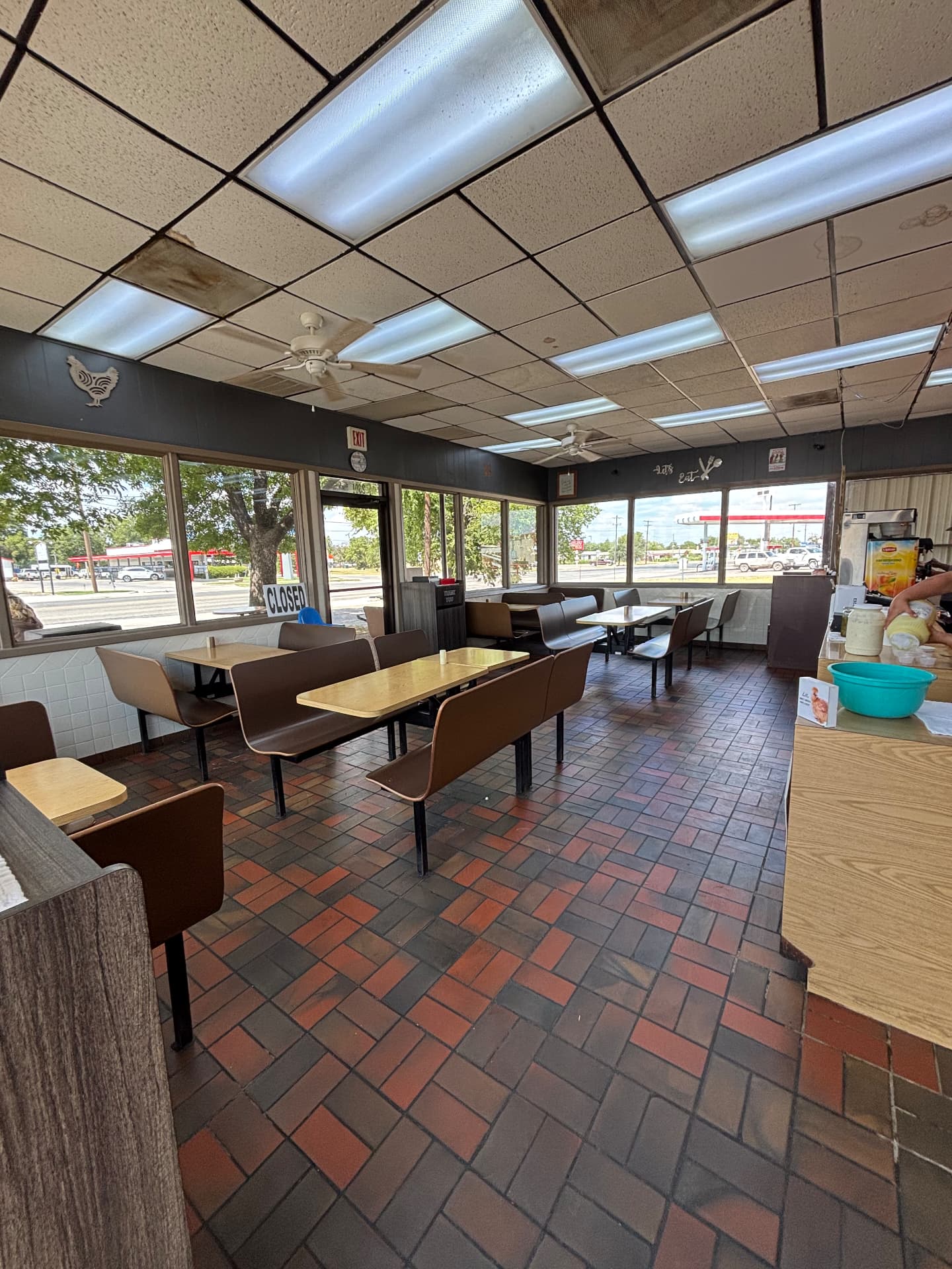 Main dining room at Best Fried Chicken in Coleman, Texas